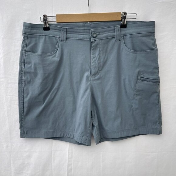 Eddie Bauer Cargo Hiking Utility Shorts Casual Outdoor Plus Size Blue Womens‎ 16 - Picture 1 of 12